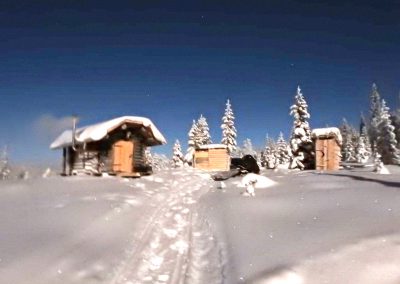 Blockhaus in Schweden im Winter - ganzjährige Vermietung